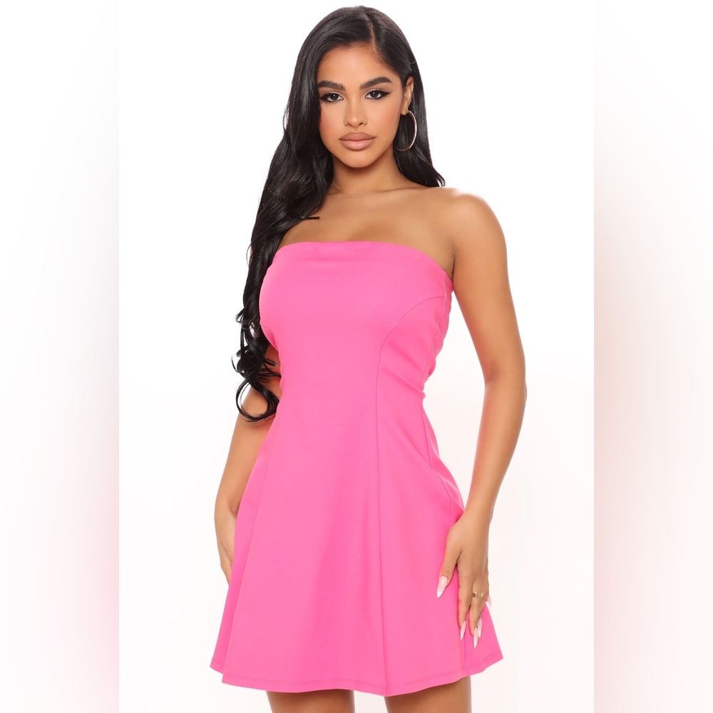 Tube Day Mini Dress - Pink Size Small